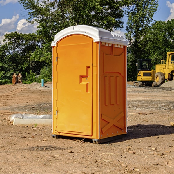 how often are the portable restrooms cleaned and serviced during a rental period in Shoals West Virginia